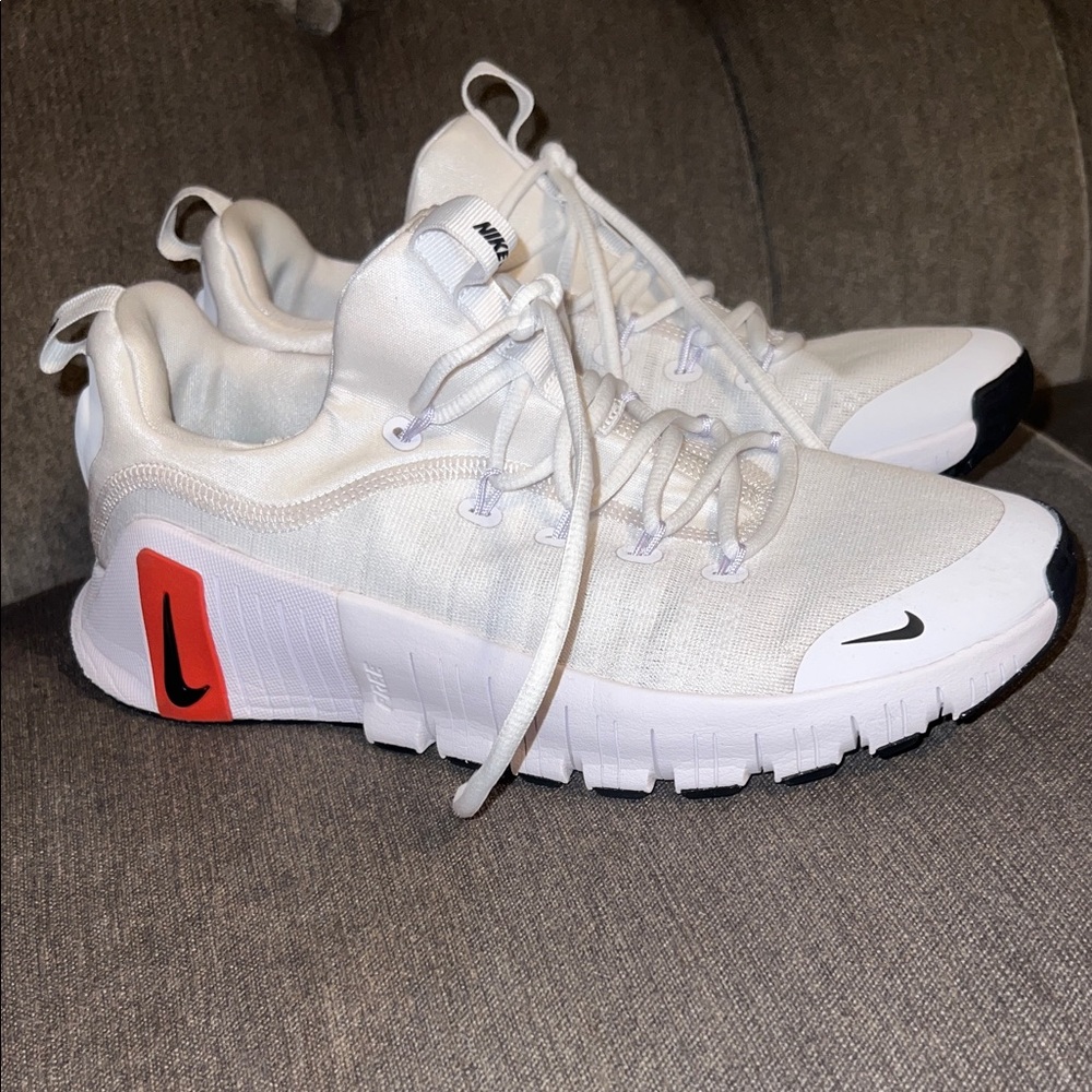 Nike Kids White and Red Sneakers